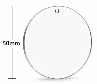 50mm Round Plastic Photo Keychains – Pack of 50