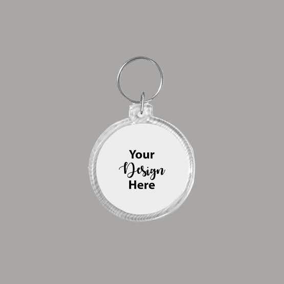 Round Plastic Keychain 50mm / Pack of 50 Keychains