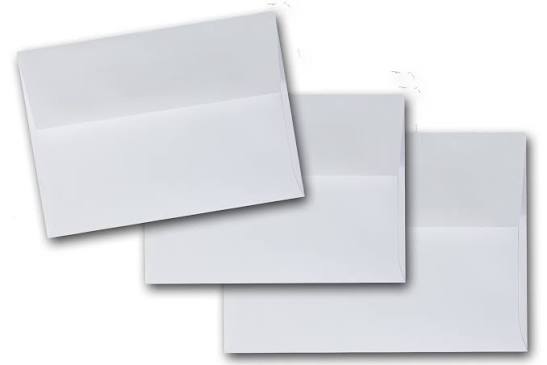 White plain envelopes
