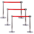 QUE POLE Stainless Steel Queue Pole with 6ft Ribbon